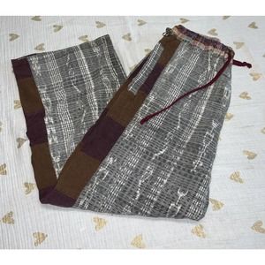 Hand woven patchwork pants with couroy a